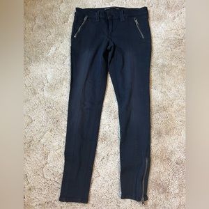 Express Black Size 6 Low Rise Zipper Detail Stretch Skinny Jeans